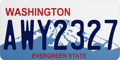 WA license plate AWY2327