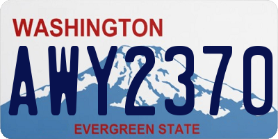 WA license plate AWY2370