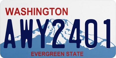WA license plate AWY2401