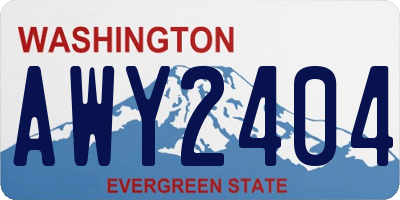 WA license plate AWY2404