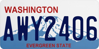 WA license plate AWY2406