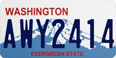WA license plate AWY2414