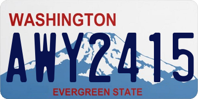 WA license plate AWY2415