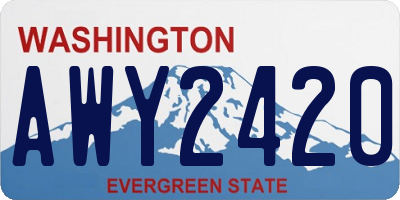 WA license plate AWY2420