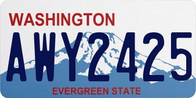 WA license plate AWY2425