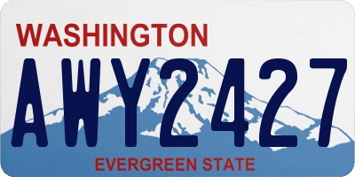 WA license plate AWY2427