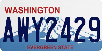 WA license plate AWY2429
