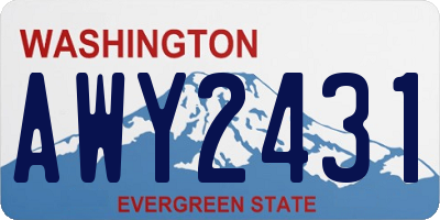 WA license plate AWY2431