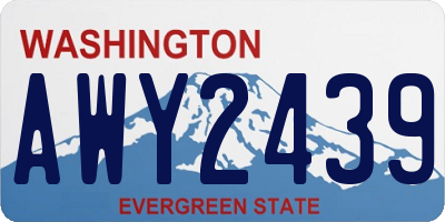WA license plate AWY2439