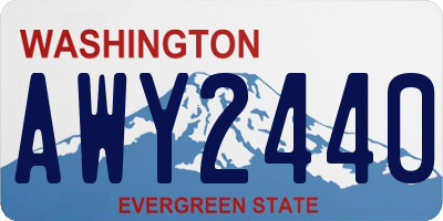 WA license plate AWY2440