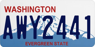 WA license plate AWY2441
