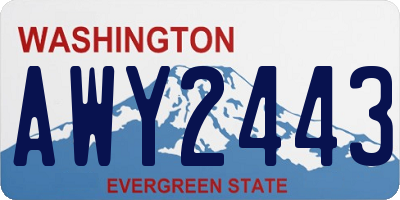 WA license plate AWY2443