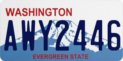 WA license plate AWY2446