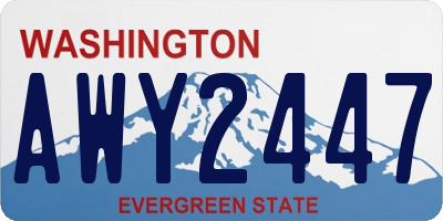 WA license plate AWY2447
