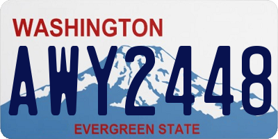 WA license plate AWY2448