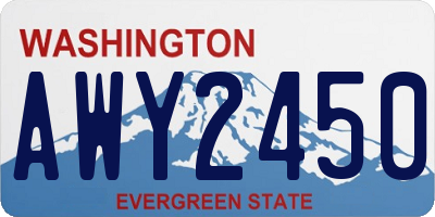 WA license plate AWY2450