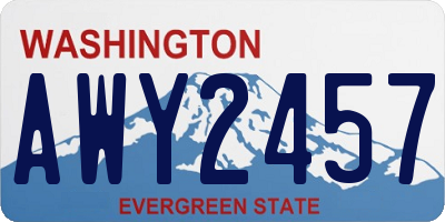 WA license plate AWY2457