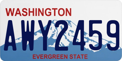 WA license plate AWY2459