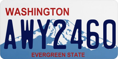 WA license plate AWY2460