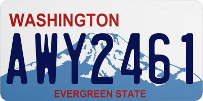 WA license plate AWY2461