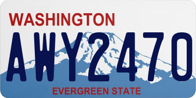 WA license plate AWY2470