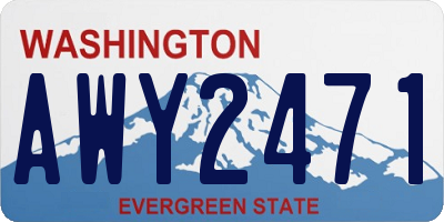 WA license plate AWY2471