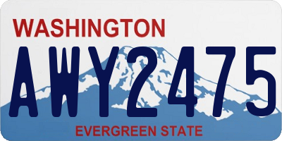 WA license plate AWY2475