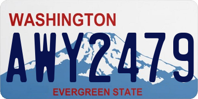 WA license plate AWY2479