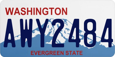 WA license plate AWY2484