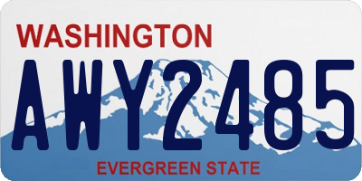 WA license plate AWY2485