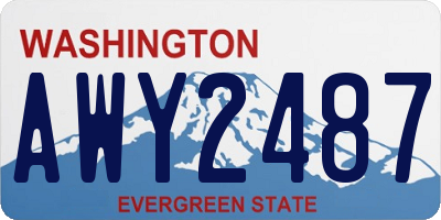 WA license plate AWY2487