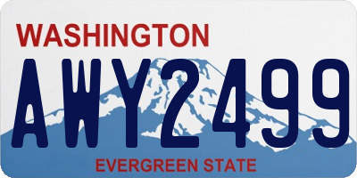 WA license plate AWY2499