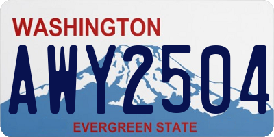 WA license plate AWY2504