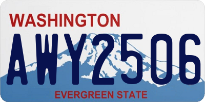 WA license plate AWY2506