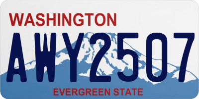 WA license plate AWY2507