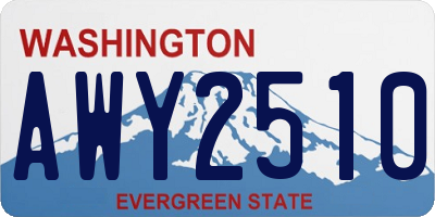 WA license plate AWY2510