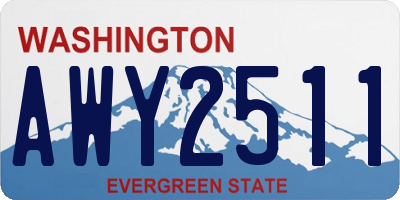 WA license plate AWY2511