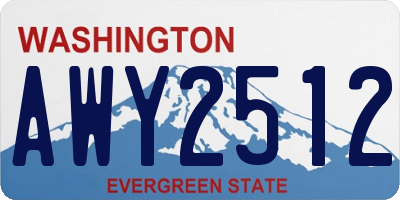 WA license plate AWY2512