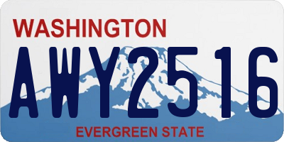 WA license plate AWY2516