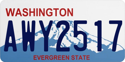 WA license plate AWY2517