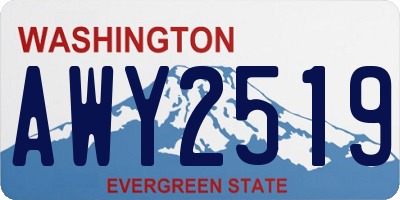 WA license plate AWY2519