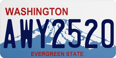 WA license plate AWY2520