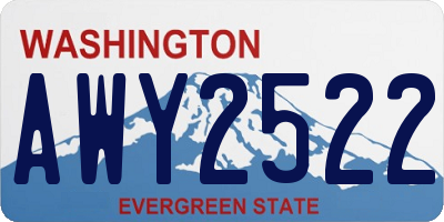 WA license plate AWY2522