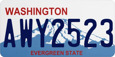 WA license plate AWY2523