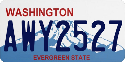 WA license plate AWY2527