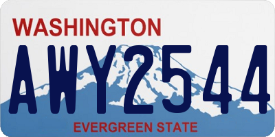 WA license plate AWY2544