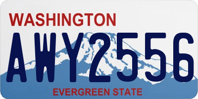 WA license plate AWY2556