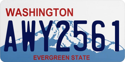 WA license plate AWY2561