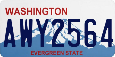 WA license plate AWY2564
