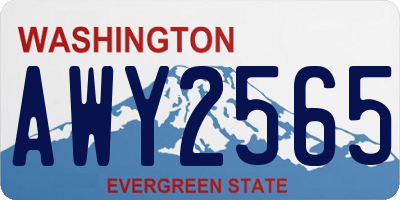 WA license plate AWY2565